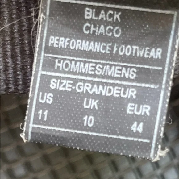 Chaco Mens Size 11 Black Strappy Textile Sport Sandal Flat Comfort
Shoes Hiking - Picture 14 of 16